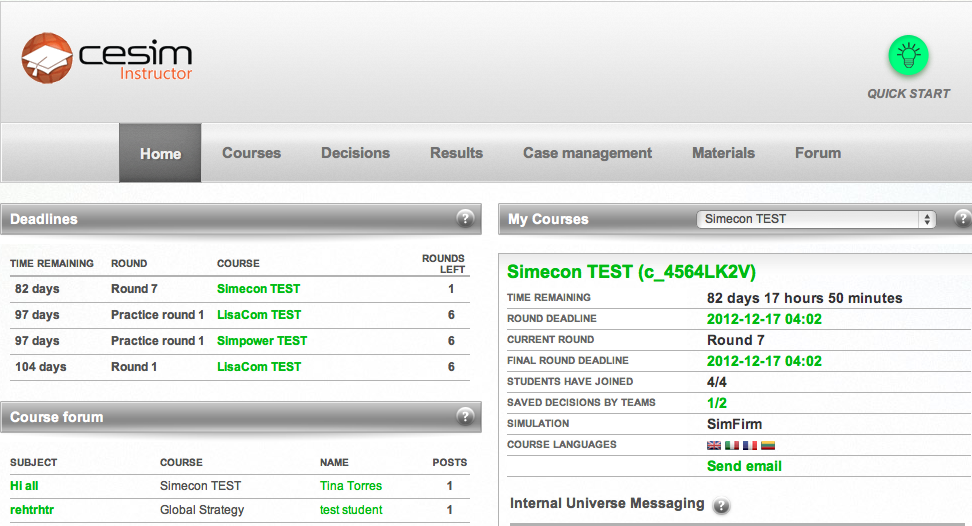 Business simulation updates