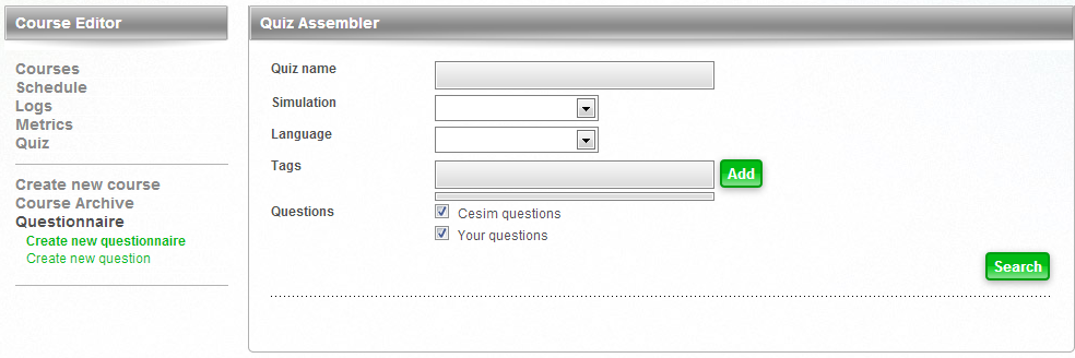 Cesim Business Simulations Quiz Assembler