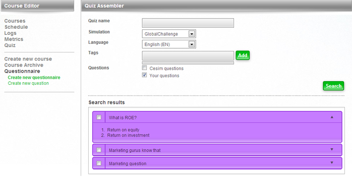 Cesim Business Simulations Search Results