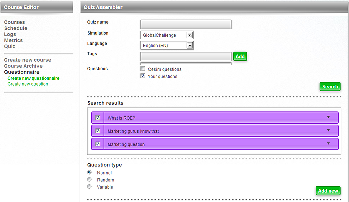 Cesim Business Simulations - Construct Quiz 1