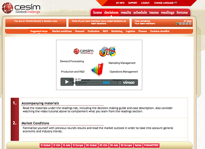 Suggested Steps in a Business Simulation Game
