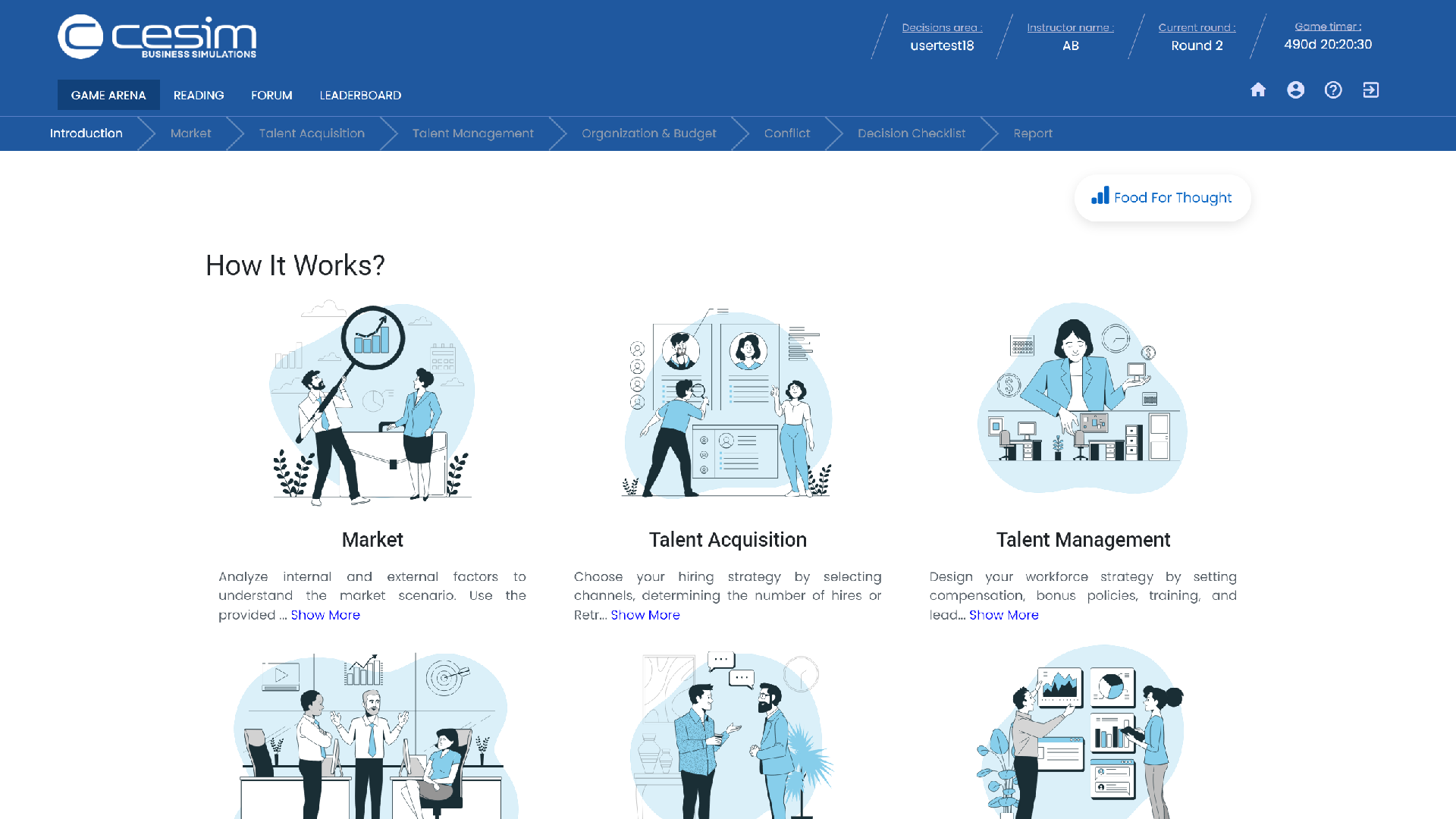 Cesim HR Management screenshot EN