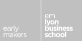 EM Lyon logo horizontal light gray