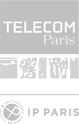 Télécom Paris logo horizontal light gray