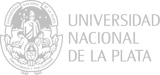 Universidad de La Plata logo horizontal light gray