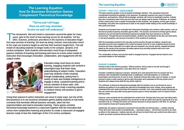 The Learning Equation white paper